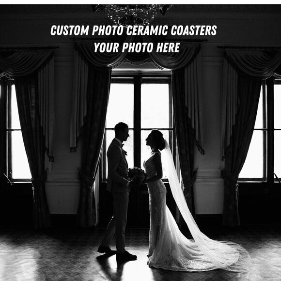 Customized Photo Ceramic Coasters SET OF 4, Photo of Kids Pets Your Custom Gift - Picture 4 of 5